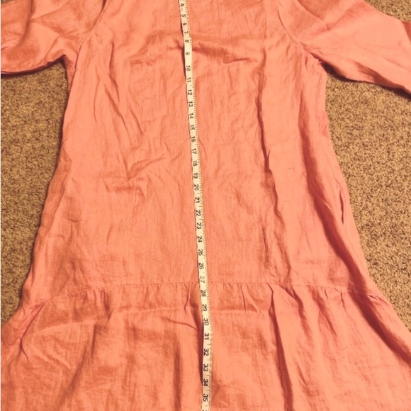 NWT J. Jill Love Linen Swing Tiered Dress 3/4 Sleeve Apricot (Size Large) - Picture 6 of 7